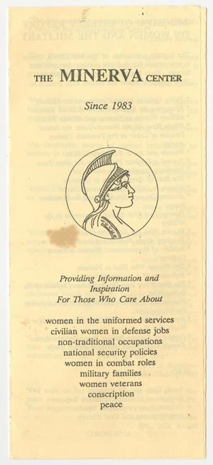 Primary view of object titled '[Donor Pamphlet for the Minerva Center]'.