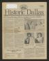Journal/Magazine/Newsletter: Historic Dallas, Volume 12, Number 3, August-September 1988