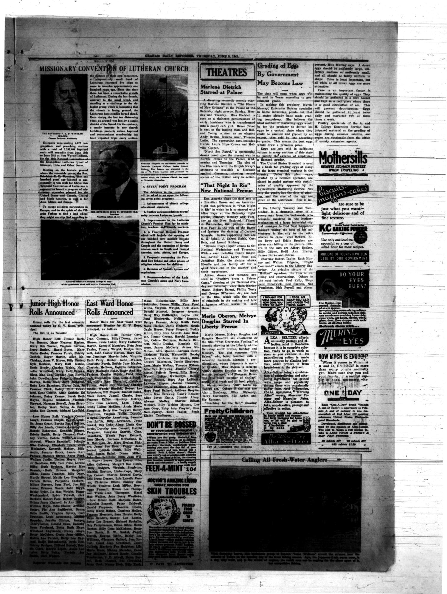 Graham Daily Reporter (Graham, Tex.), Vol. 7, No. 238, Ed. 1 Thursday, June 5, 1941
                                                
                                                    [Sequence #]: 2 of 4
                                                
