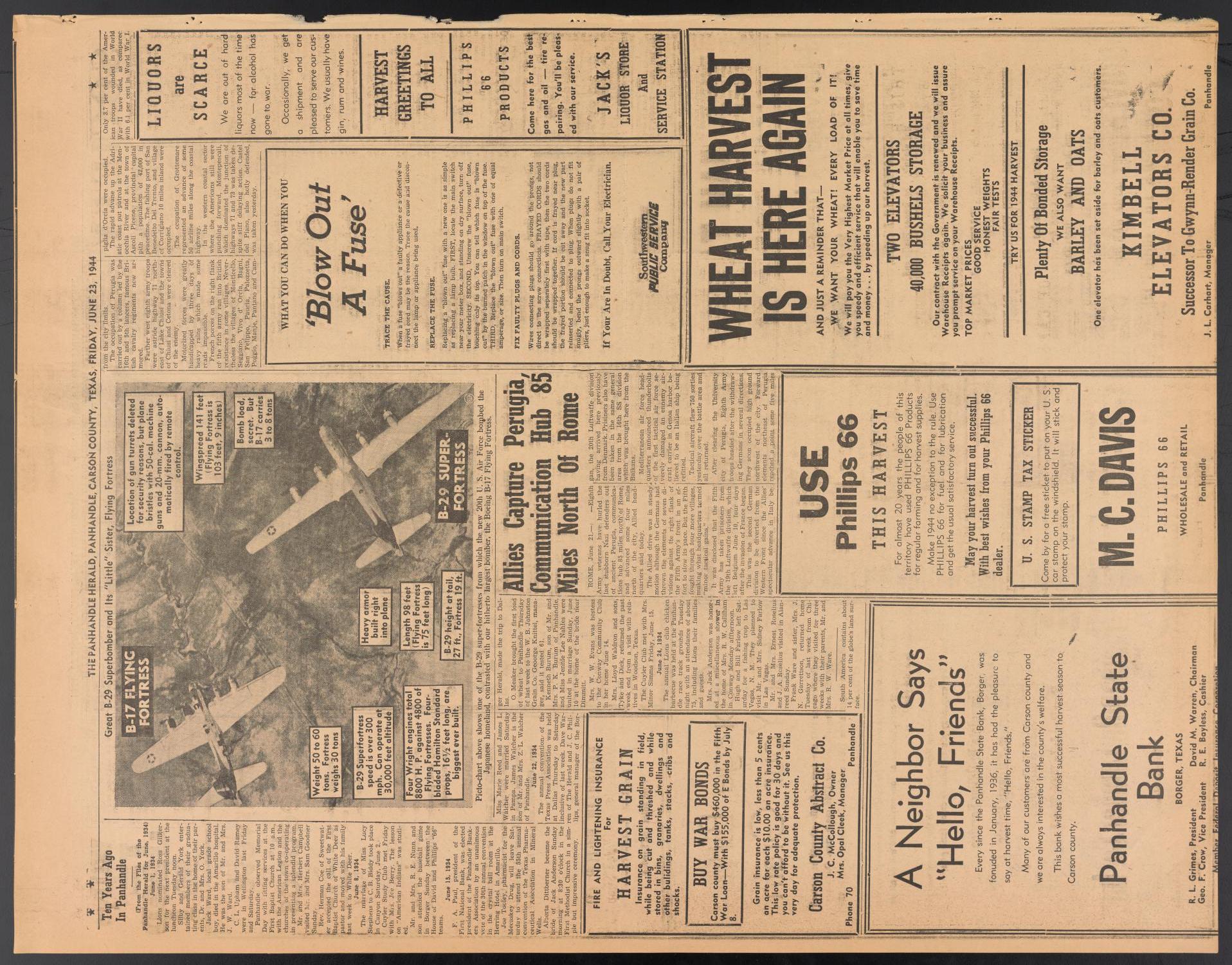 The Panhandle Herald (Panhandle, Tex.), Vol. 57, No. 49, Ed. 1 Friday, June 23, 1944
                                                
                                                    [Sequence #]: 4 of 6
                                                