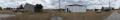 Photograph: Panoramic image of a house and barn on a farm outside Gainesville, Te…