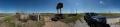 Primary view of Panoramic image of the front gate of the Cauble Ranch north of Denton, Texas