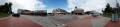 Primary view of Panoramic image of the southwest corner of the square in Denton, Texas.