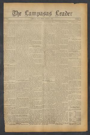 Primary view of object titled 'The Lampasas Leader (Lampasas, Tex.), Vol. [47], No. 42, Ed. 1 Friday, August 2, 1935'.