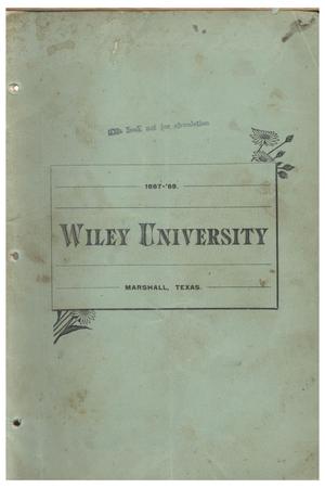 Yearbook of Wiley University, 1888