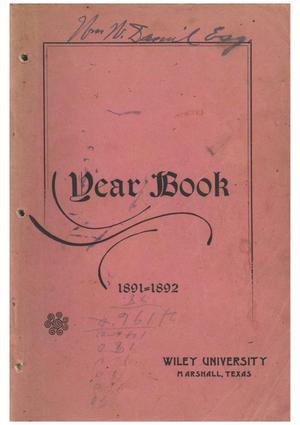 Yearbook of Wiley University, 1892