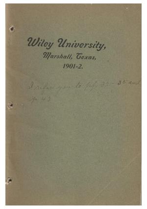 Yearbook of Wiley University, 1902