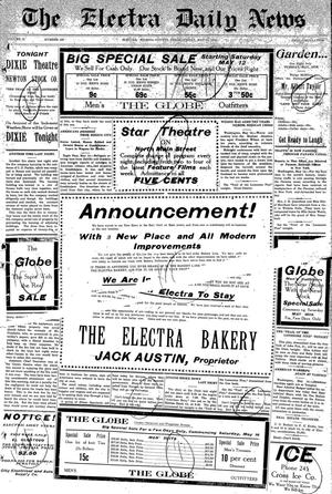 Primary view of object titled 'The Electra Daily News (Electra, Tex.), Vol. 2, No. 455, Ed. 1 Friday, May 15, 1914'.