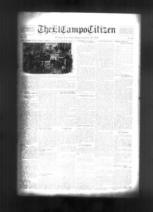 Primary view of object titled 'The El Campo Citizen (El Campo, Tex.), Vol. 20, No. 30, Ed. 1 Friday, September 24, 1920'.