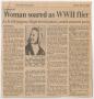 Primary view of [Clipping: Woman soared as WWII flier]