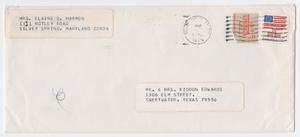 Primary view of object titled '[Envelope Addressed to Mr. and Mrs. Rigdon Edwards]'.