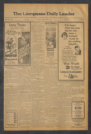 Primary view of object titled 'The Lampasas Daily Leader (Lampasas, Tex.), Vol. 31, No. 201, Ed. 1 Saturday, October 27, 1934'.