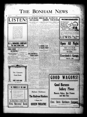 Primary view of object titled 'The Bonham News (Bonham, Tex.), Vol. 52, No. 22, Ed. 1 Friday, July 6, 1917'.