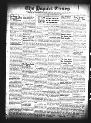 Primary view of object titled 'The Deport Times (Deport, Tex.), Vol. 36, No. 26, Ed. 1 Thursday, August 3, 1944'.