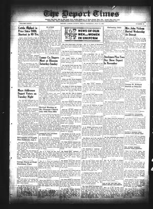 Primary view of object titled 'The Deport Times (Deport, Tex.), Vol. 36, No. 23, Ed. 1 Thursday, July 13, 1944'.