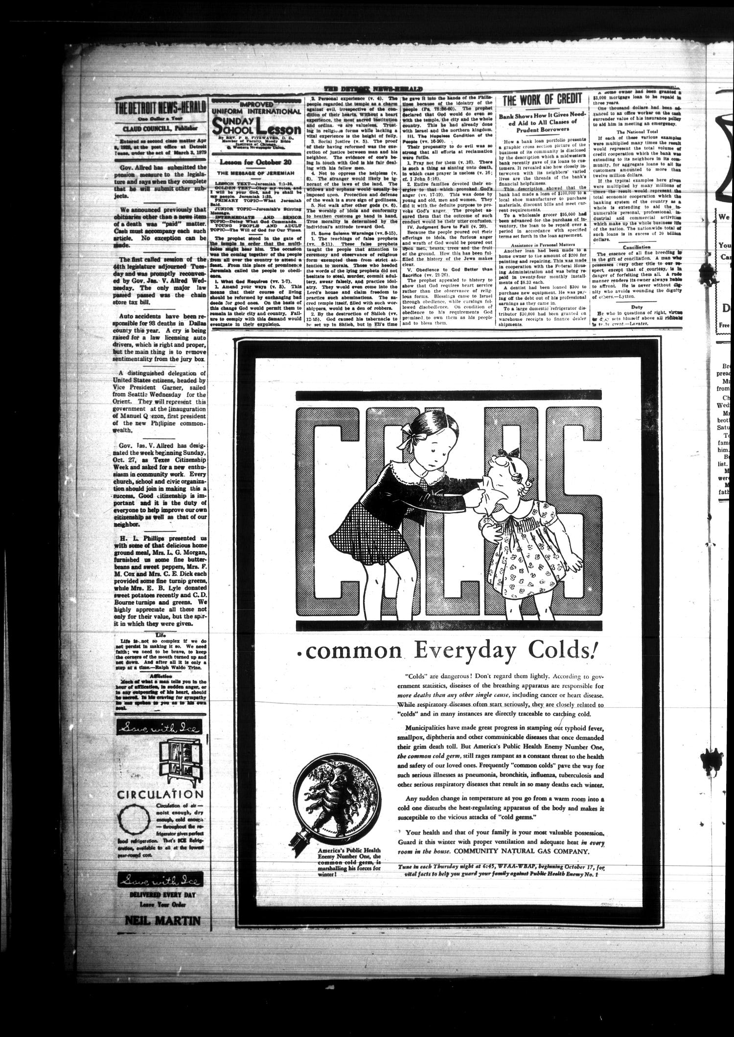 The Detroit News-Herald (Detroit, Tex.), Vol. 8, No. 28, Ed. 1 Thursday, October 17, 1935
                                                
                                                    [Sequence #]: 2 of 4
                                                