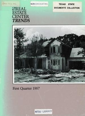 Primary view of object titled 'Texas Real Estate Center Trends, First Quarter 1987'.