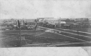 Primary view of object titled '[Third Street (old Main Street), view from the depot]'.