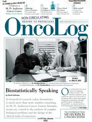Primary view of object titled 'OncoLog, Volume 50, Number 2/3, February/March 2005'.