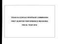 Report: Texas Alcoholic Beverage Commission First Quarter Performance Measures