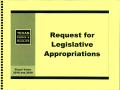 Book: Texas Parks and Wildlife Department Requests for Legislative Appropri…