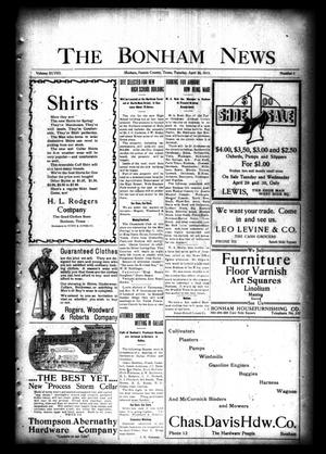 Primary view of object titled 'The Bonham News (Bonham, Tex.), Vol. 48, No. 2, Ed. 1 Tuesday, April 29, 1913'.
