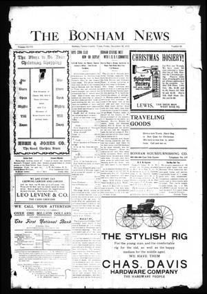 Primary view of object titled 'The Bonham News. (Bonham, Tex.), Vol. 47, No. 69, Ed. 1 Friday, December 20, 1912'.