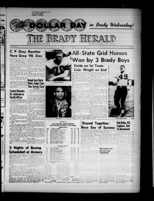 Primary view of object titled 'The Brady Herald (Brady, Tex.), Vol. 14, No. 15, Ed. 1 Tuesday, January 8, 1957'.