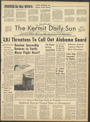 Primary view of object titled 'The Kermit Daily Sun (Kermit, Tex.), Vol. 2, No. 98, Ed. 1 Friday, March 19, 1965'.