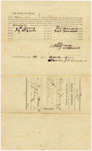 Primary view of object titled 'Document pertaining to the case of The State of Texas vs. George Young, cause no. 1871, 1887'.