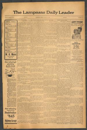 Primary view of object titled 'The Lampasas Daily Leader (Lampasas, Tex.), Vol. 28, No. 140, Ed. 1 Monday, August 17, 1931'.