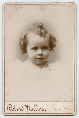 Primary view of object titled '[Photograph of a Young Girl]'.