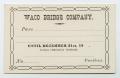 Text: [Blank Waco Bridge Company Pass]