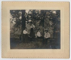 Primary view of object titled '[Photograph of Nellie Alexander and Three Others, 1905]'.