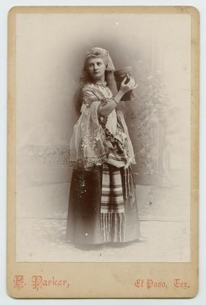 Primary view of object titled '[Portrait of a Woman Holding a Mask]'.