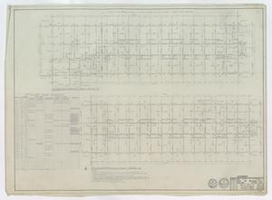 Primary view of object titled 'High School Building Abilene, Texas: Second Floor Framing Plan Wing 'A' & 'C''.