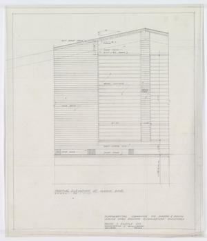 Primary view of object titled 'Junior High School Gymnasium Abilene, Texas: Partial Elevation at Gable End'.