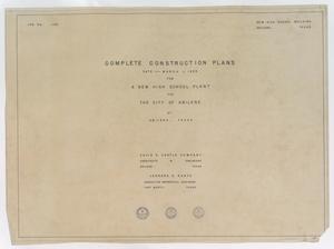 Primary view of object titled 'High School Building Abilene, Texas: Complete Construction Plans'.