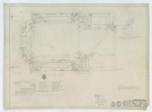 Primary view of object titled 'High School Gymnasium Abilene, Texas: First Floor Plan with Electric Riser Diagram'.