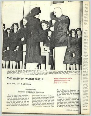 Primary view of object titled '[Clipping: The WASP of World War II]'.