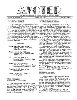 Primary view of object titled 'The Denton Voter Newsletter, Volume 01, Number 10, March 10, 1962'.