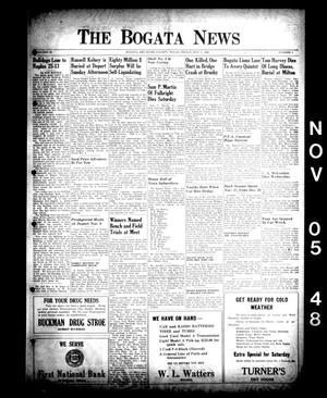Primary view of object titled 'The Bogata News (Bogata, Tex.), Vol. 38, No. 2, Ed. 1 Friday, November 5, 1948'.