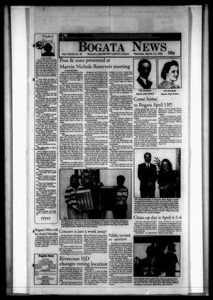 Primary view of object titled 'Bogata News (Bogata, Tex.), Vol. 91, No. 43, Ed. 1 Thursday, March 21, 2002'.