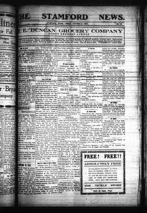 Primary view of The Stamford News. (Stamford, Tex.), Vol. 8, No. 32, Ed. 1 Friday, October 4, 1907