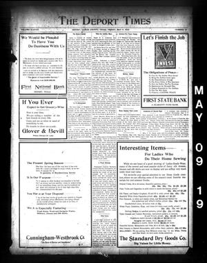 Primary view of object titled 'The Deport Times (Deport, Tex.), Vol. 11, No. 19, Ed. 1 Friday, May 9, 1919'.