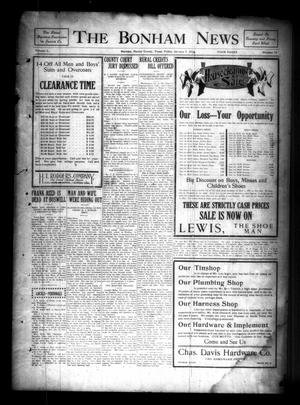 Primary view of object titled 'The Bonham News (Bonham, Tex.), Vol. 50, No. 74, Ed. 1 Friday, January 7, 1916'.