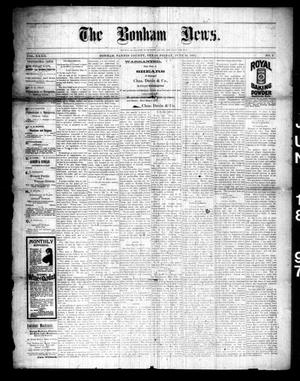 Primary view of The Bonham News. (Bonham, Tex.), Vol. 32, No. 3, Ed. 1 Friday, June 18, 1897