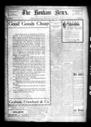 Primary view of The Bonham News. (Bonham, Tex.), Vol. 41, No. 50, Ed. 1 Friday, November 23, 1906