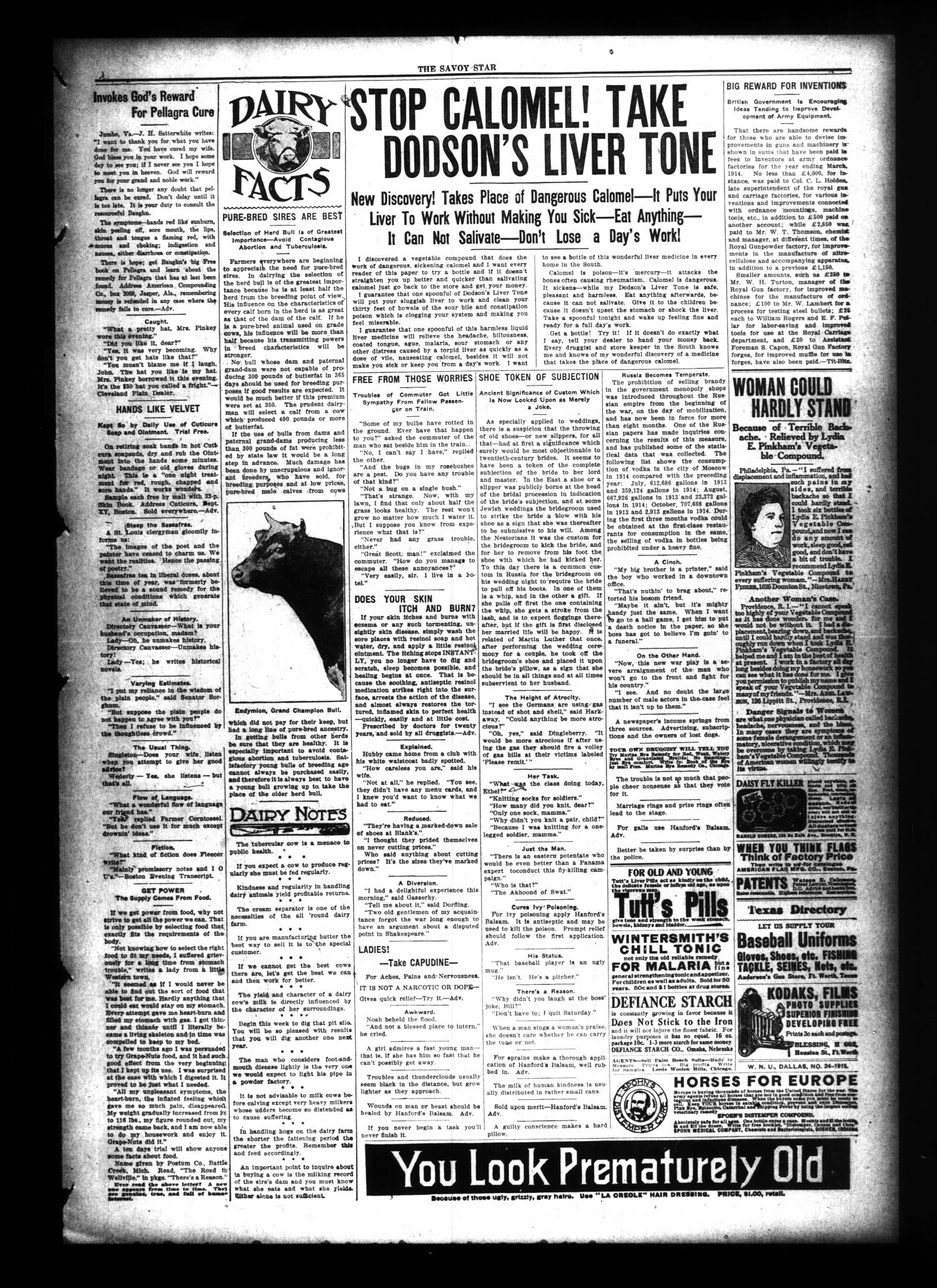 The Savoy Star. (Savoy, Tex.), Vol. 14, No. 11, Ed. 1 Friday, June 11, 1915
                                                
                                                    [Sequence #]: 3 of 4
                                                