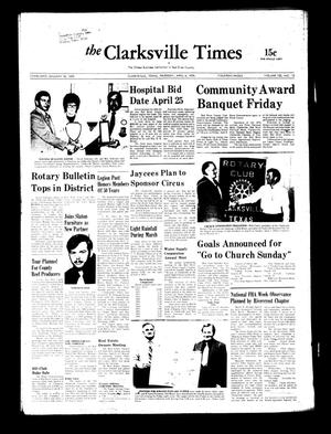 Primary view of object titled 'The Clarksville Times (Clarksville, Tex.), Vol. 102, No. 12, Ed. 1 Thursday, April 4, 1974'.